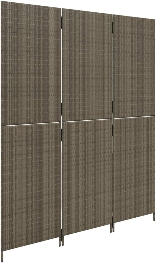 3-Panel Poly Rattan Room Divider