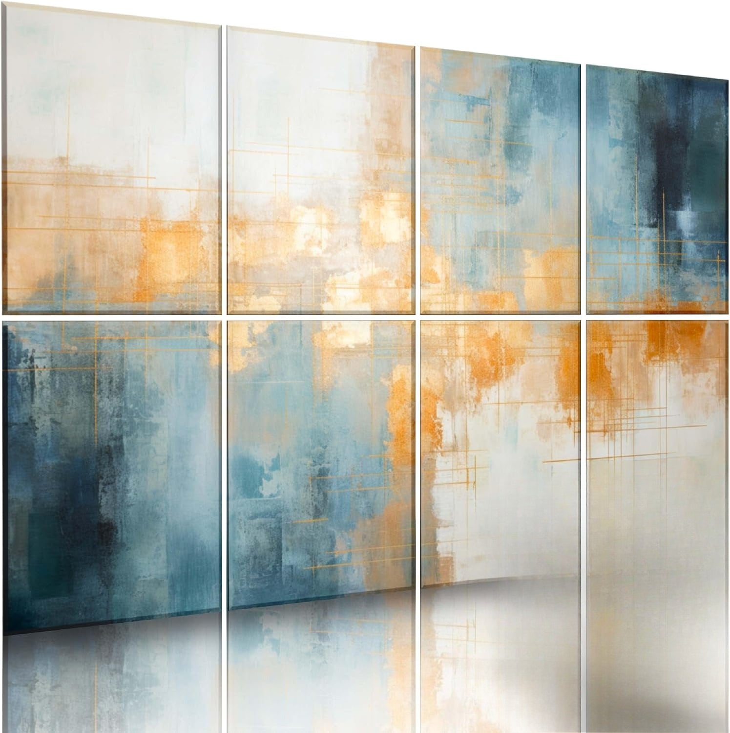 8 Pack Teal Art Acoustic Panels