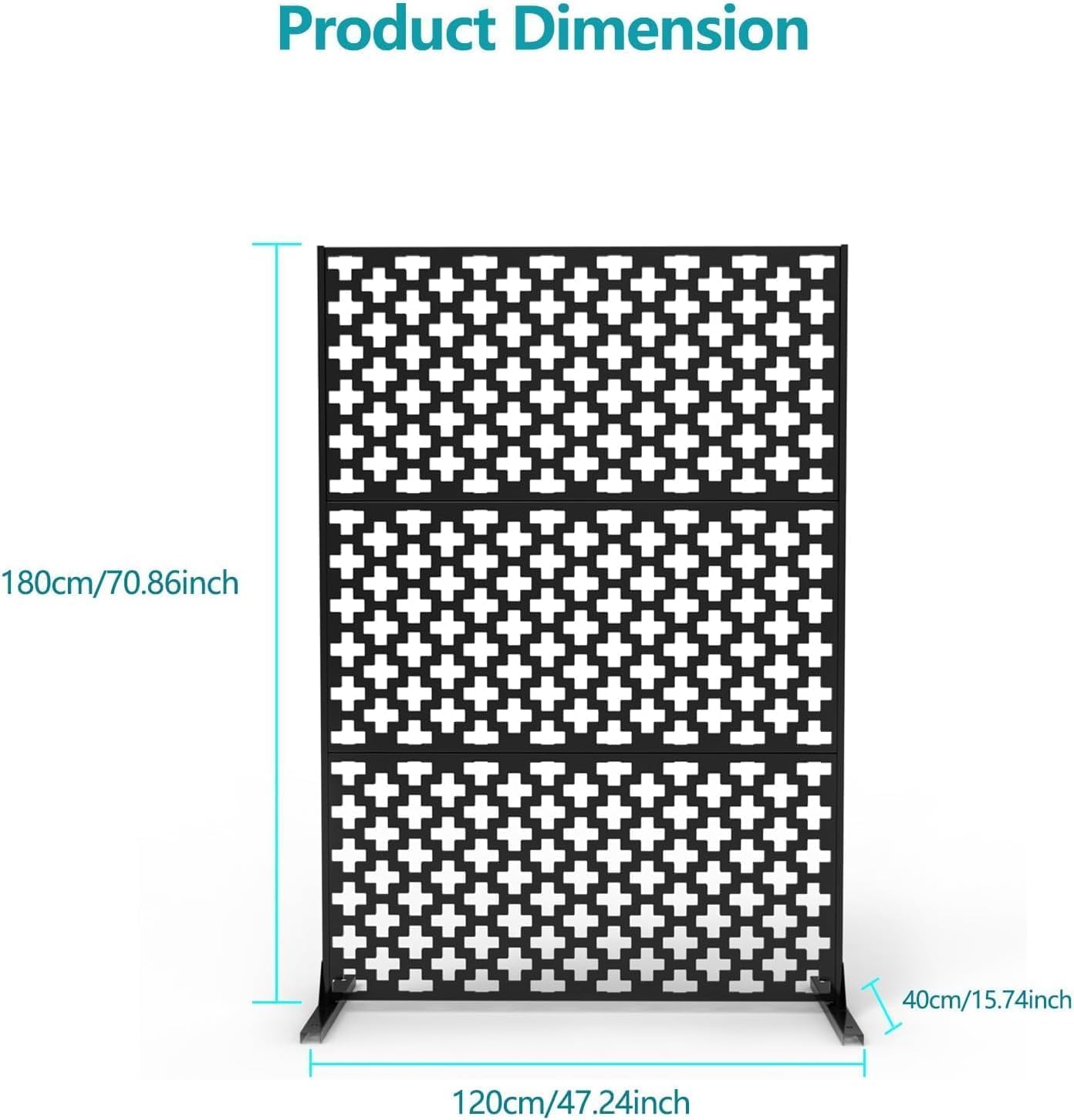 Freestanding Metal Outdoor Privacy Screen