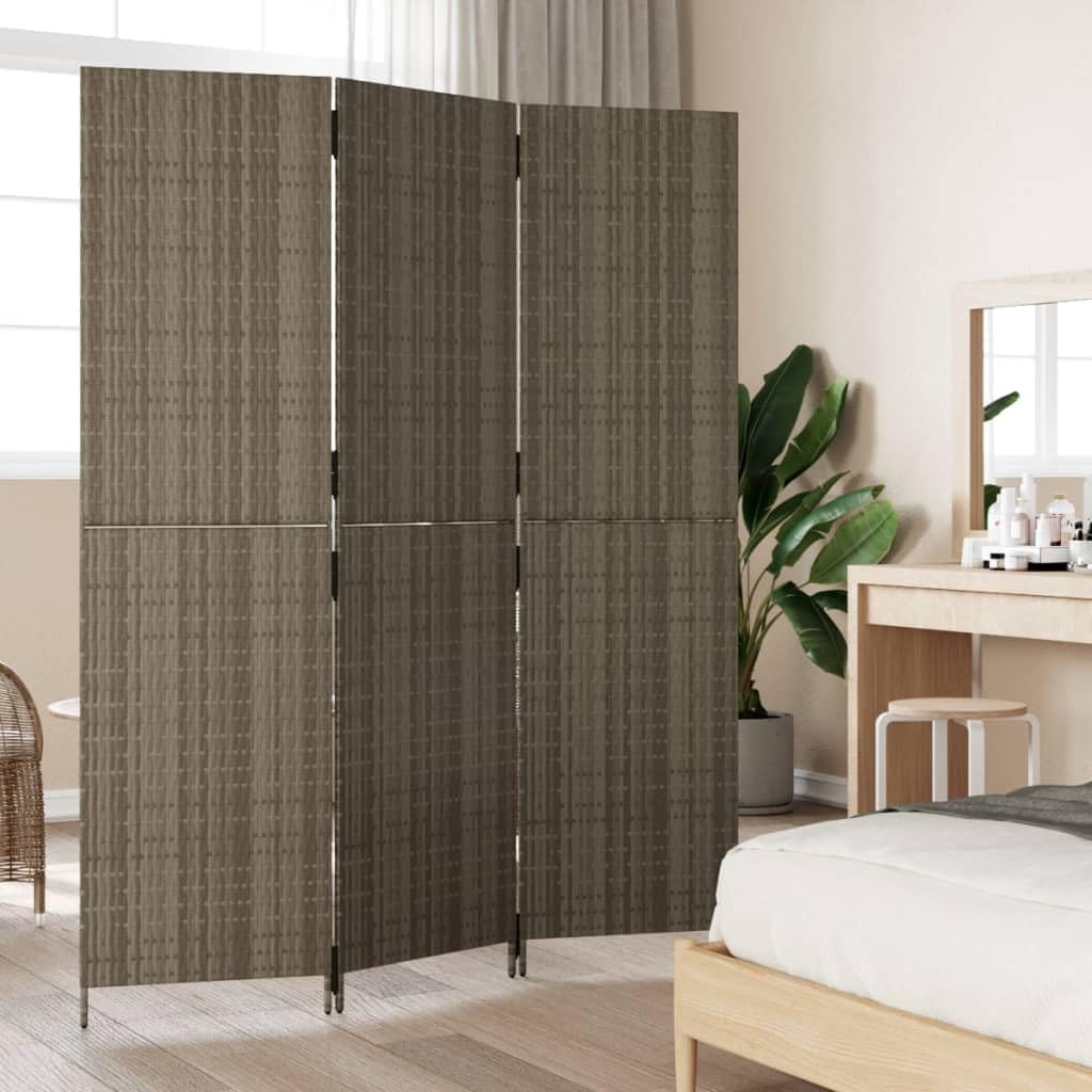 3-Panel Poly Rattan Room Divider