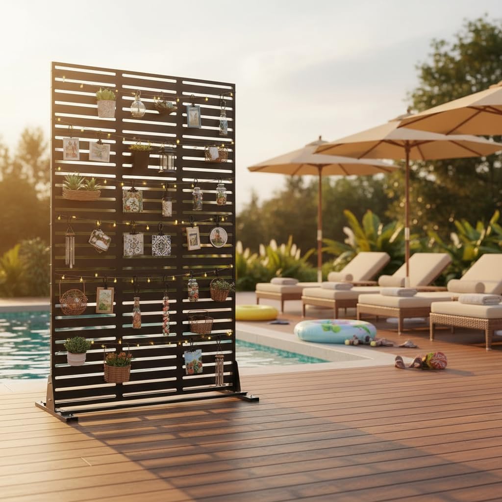 5-Panel Metal Privacy Screen