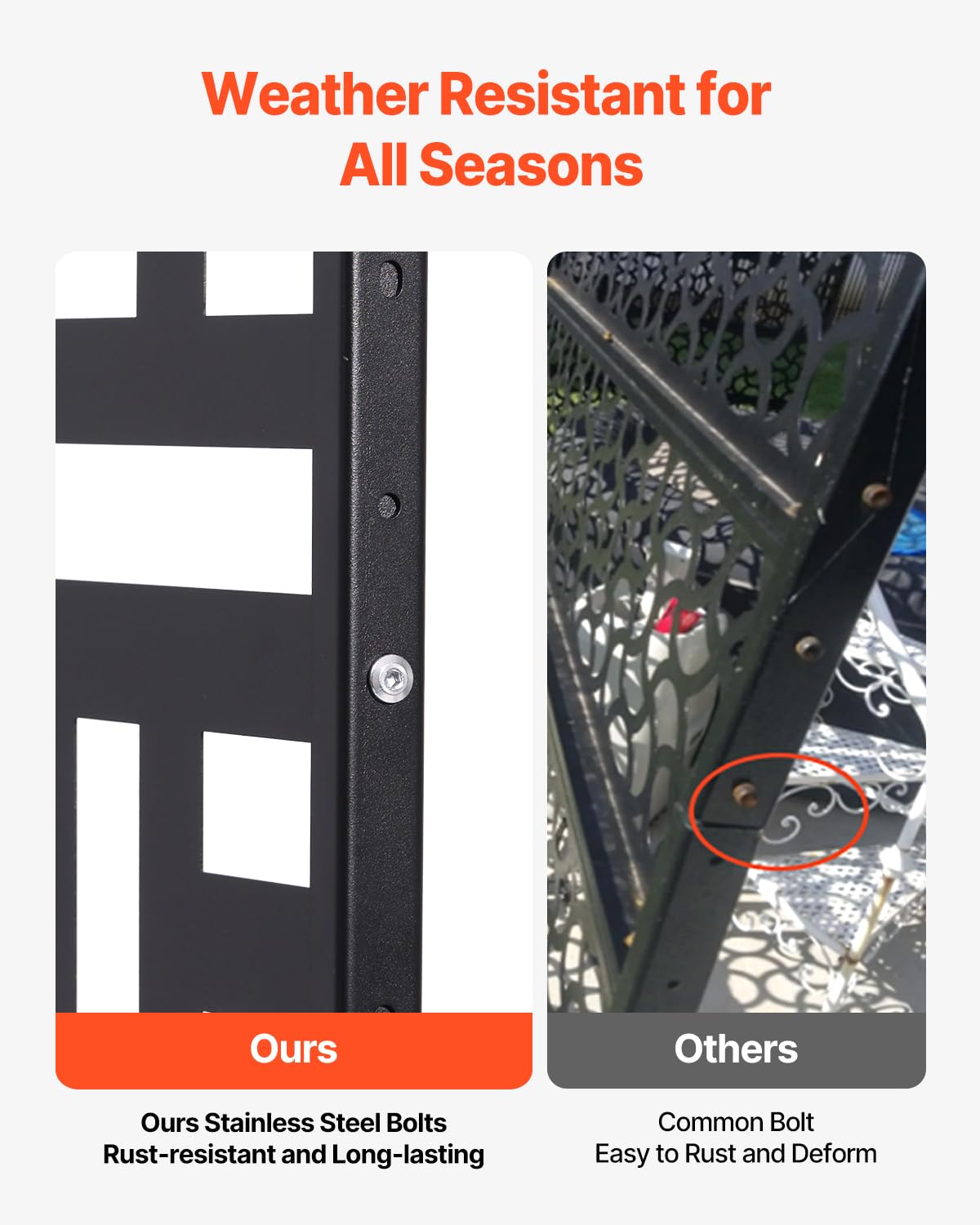 3-Panel Metal Privacy Screen