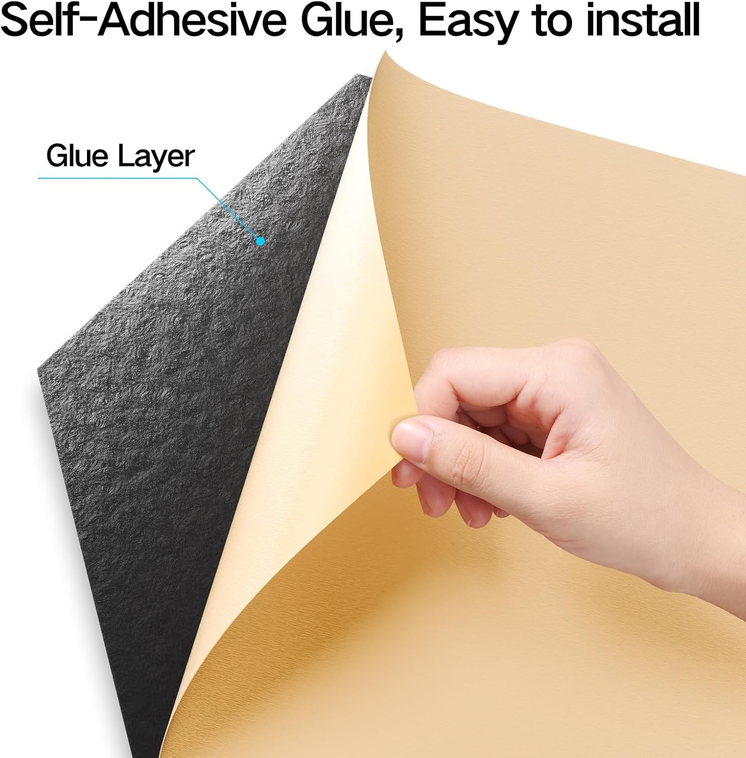 12 Pack Black Self-Adhesive Acoustic Panels