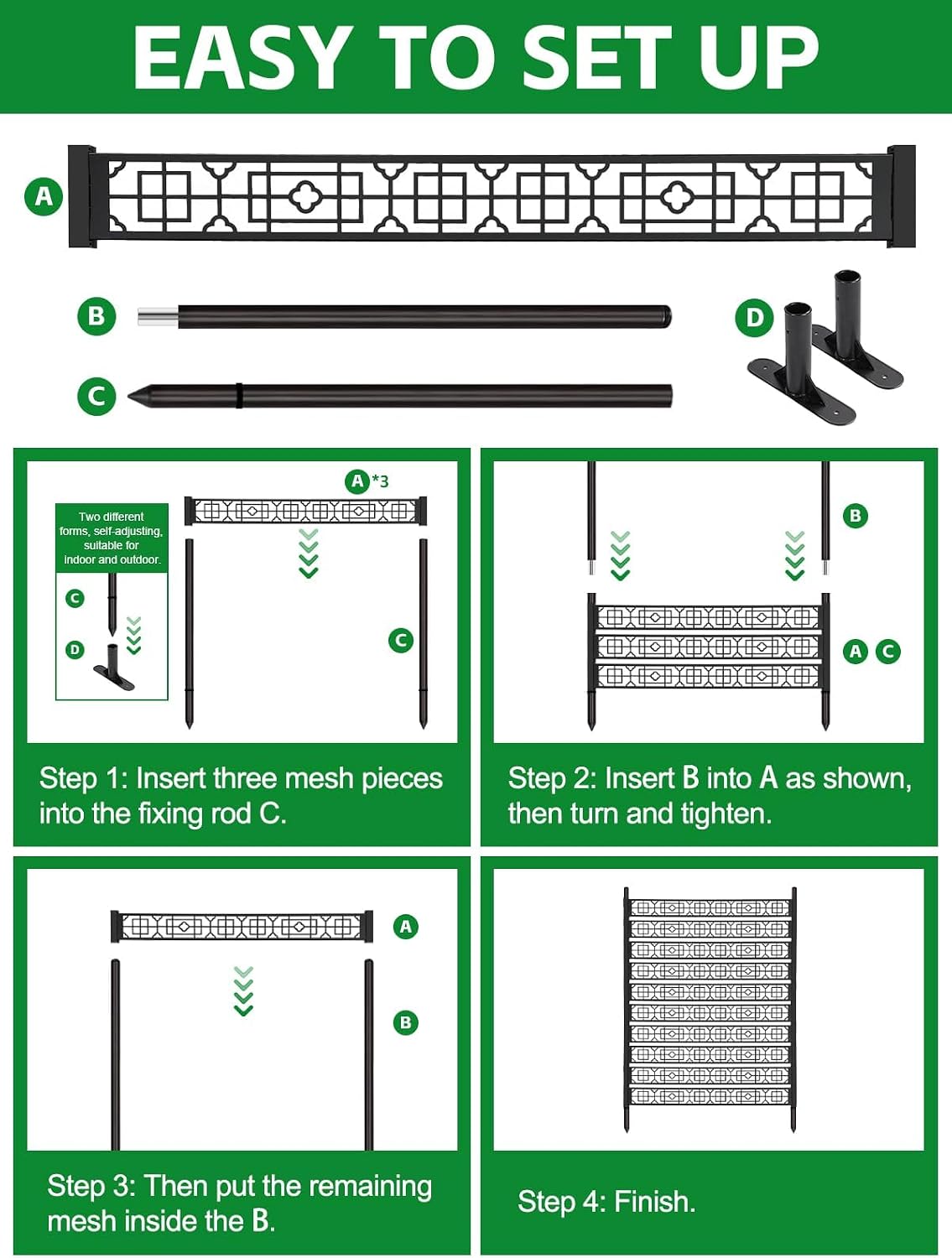Freestanding Metal Privacy Screen
