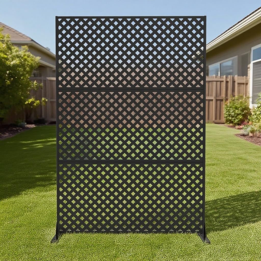 Freestanding Metal Outdoor Privacy Screen