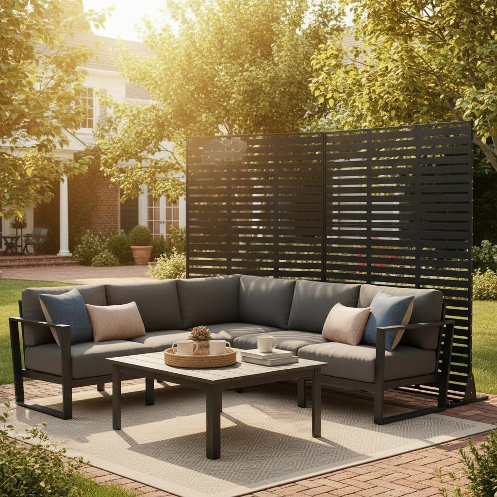 5-Panel Metal Privacy Screen