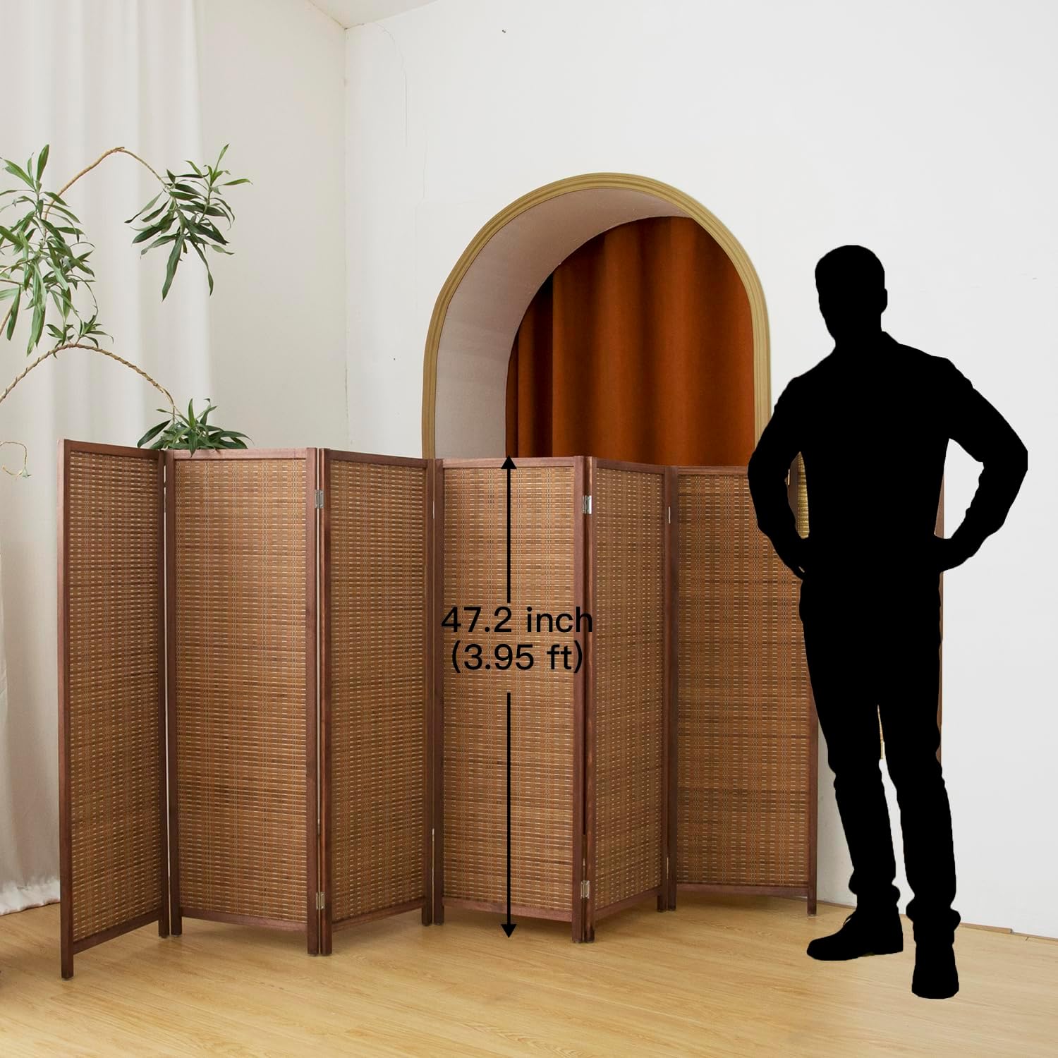 6 Panel Bamboo Room Divider