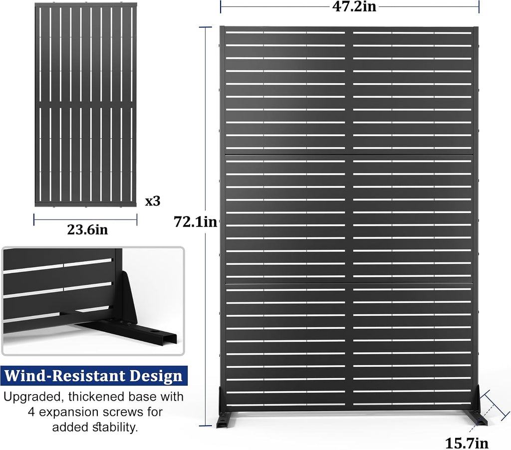 Freestanding Metal Privacy Screen