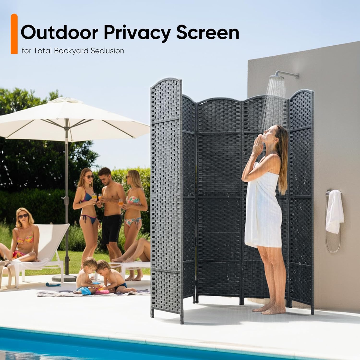 Outdoor Polypropylene 6 Panel Privacy Screen