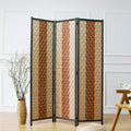3 Panel Blackout Rattan Room Divider