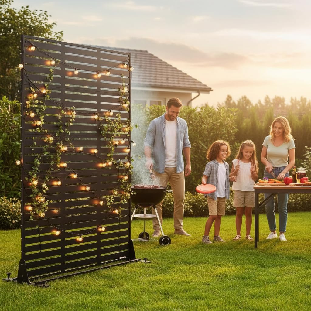 5-Panel Metal Privacy Screen
