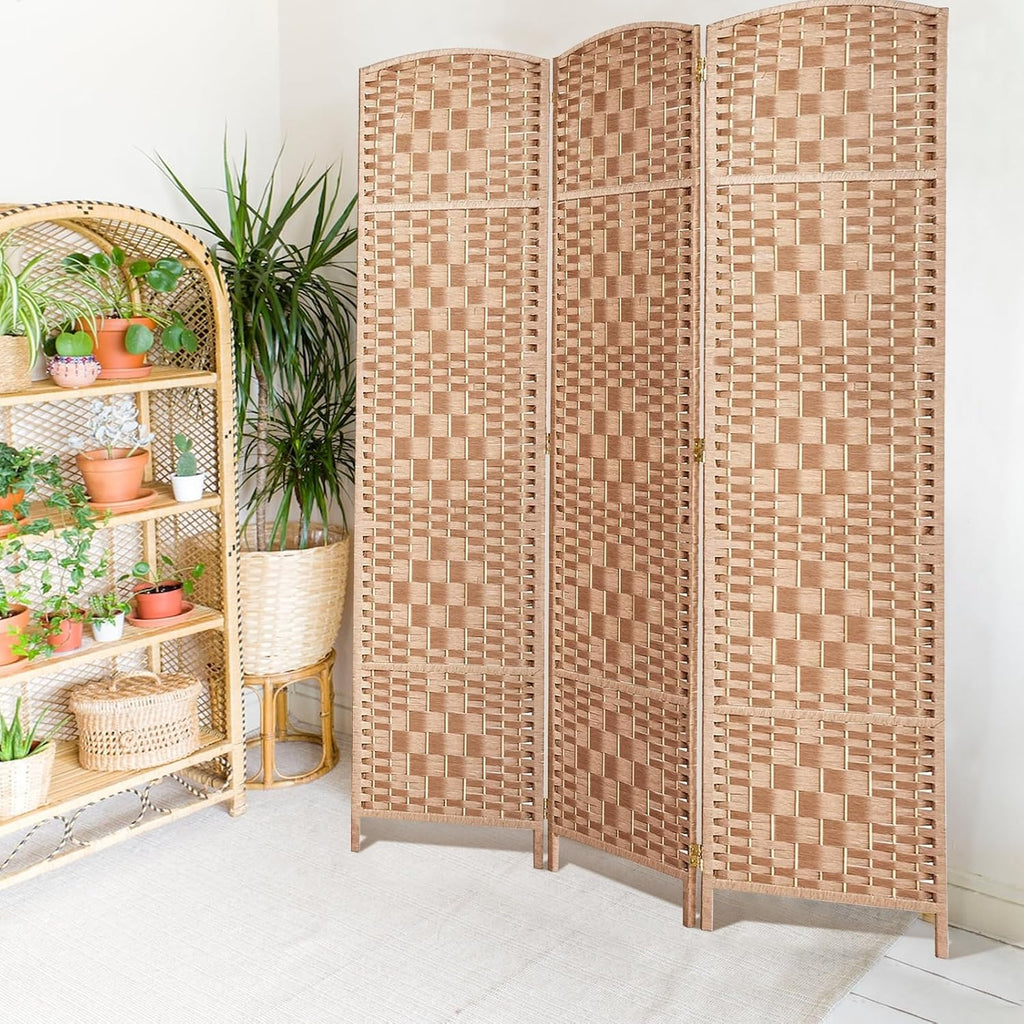 Rose Home Natural 3 Panel Room Divider
