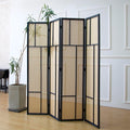 4 Panel Rattan Room Divider
