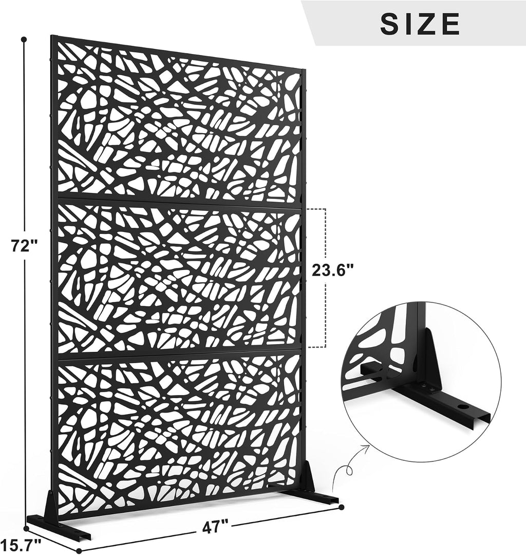 Freestanding Metal Privacy Screen