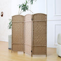 3 Panel Short Rattan Room Divider