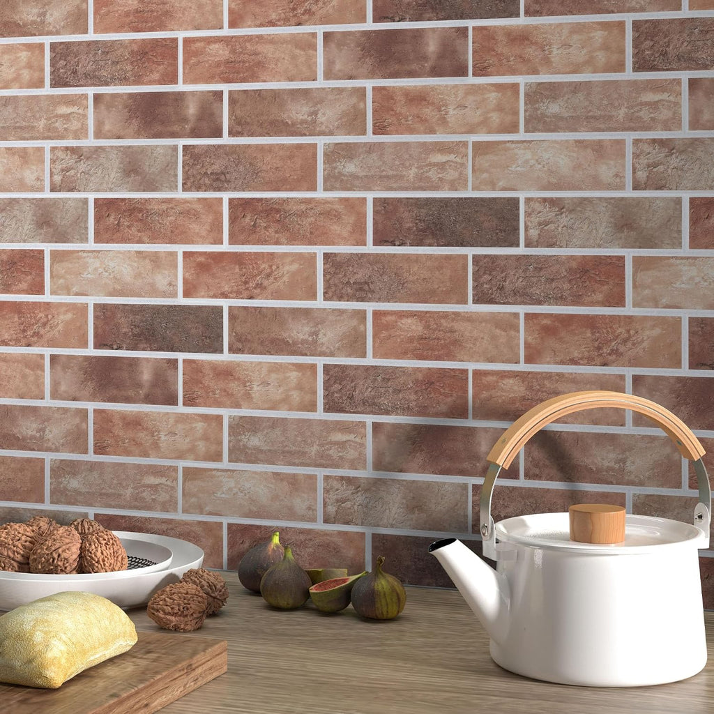 16 Pack Red Mixed 3D Brick Acoustic Panels