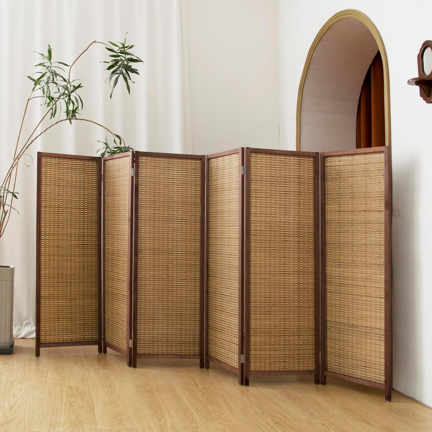 6 Panel Bamboo Room Divider