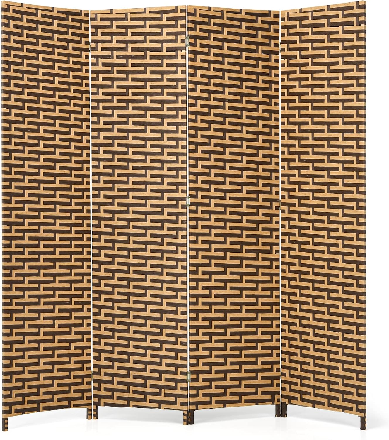 4 Panel Rattan Room Divider