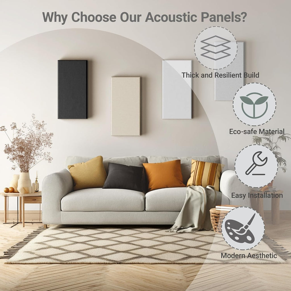 Self-Adhesive Thick Fabric Acoustic Panels
