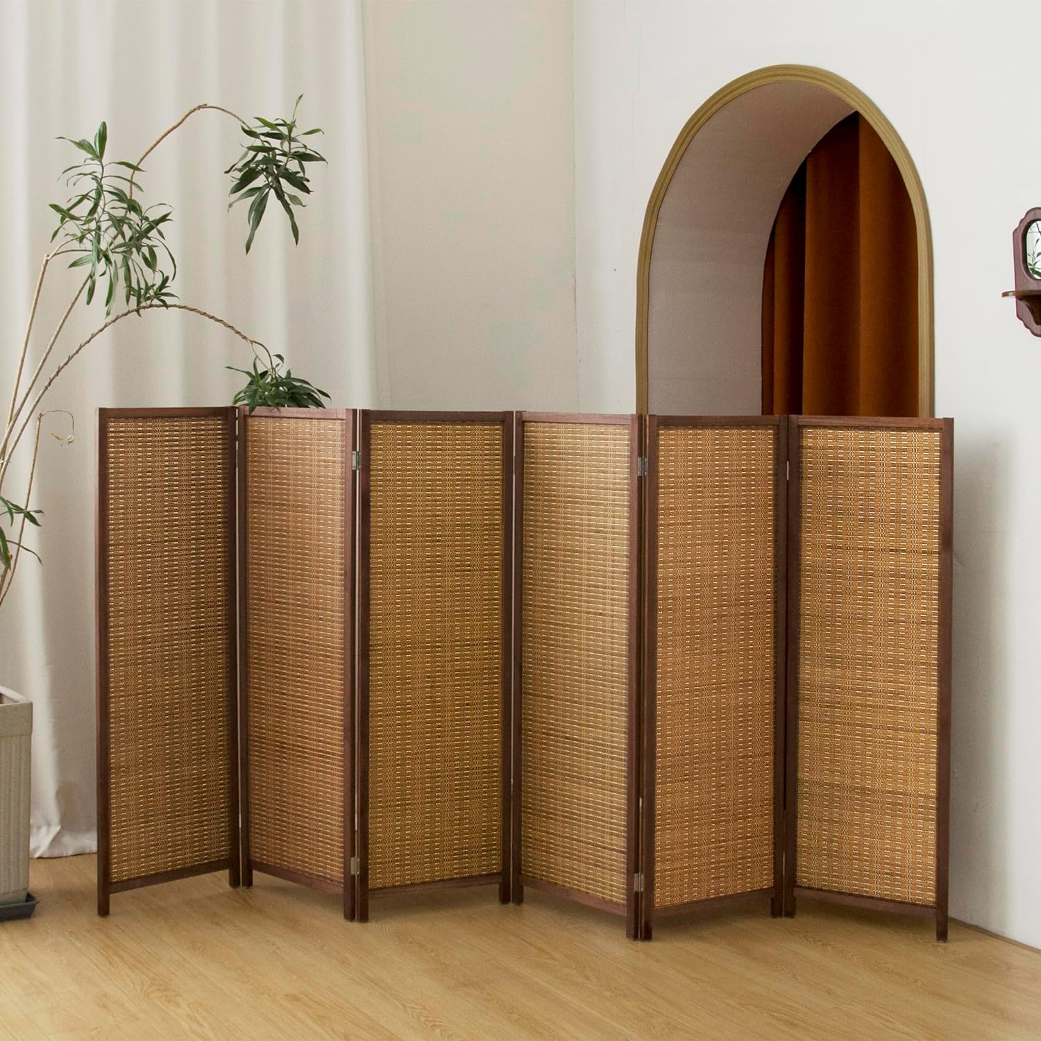 6 Panel Bamboo Room Divider