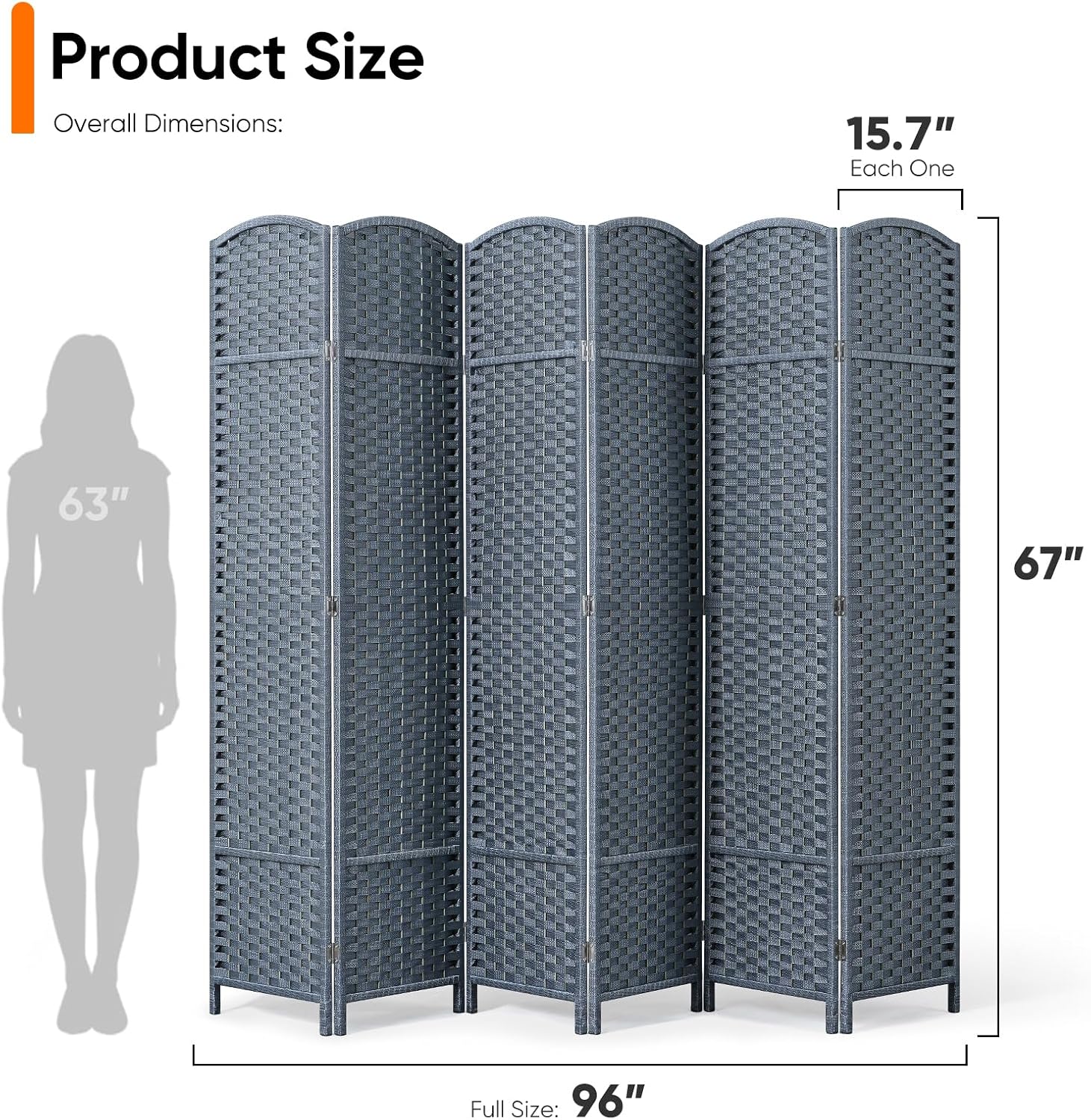 Outdoor Polypropylene 6 Panel Privacy Screen