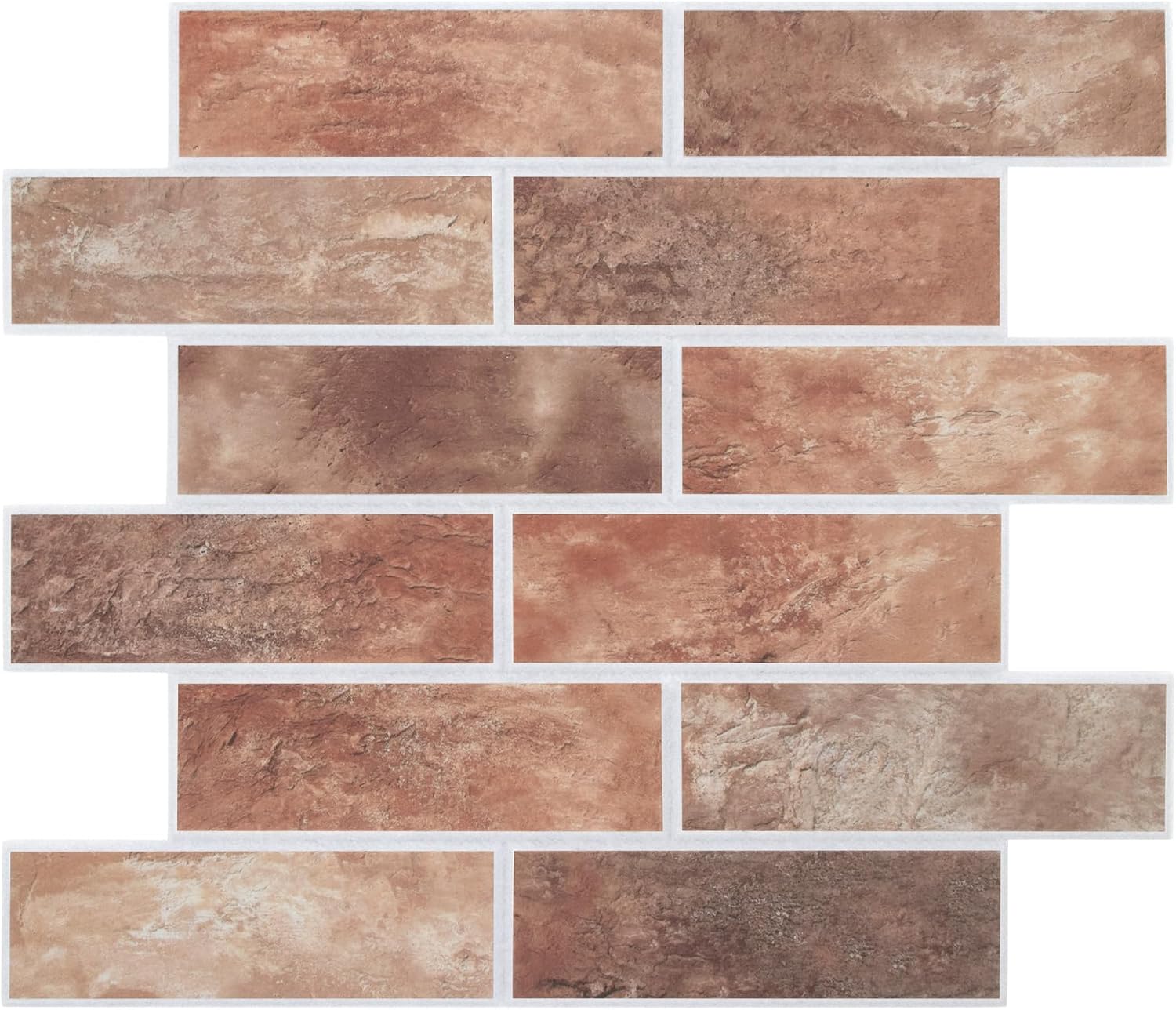 16 Pack Red Mixed 3D Brick Acoustic Panels