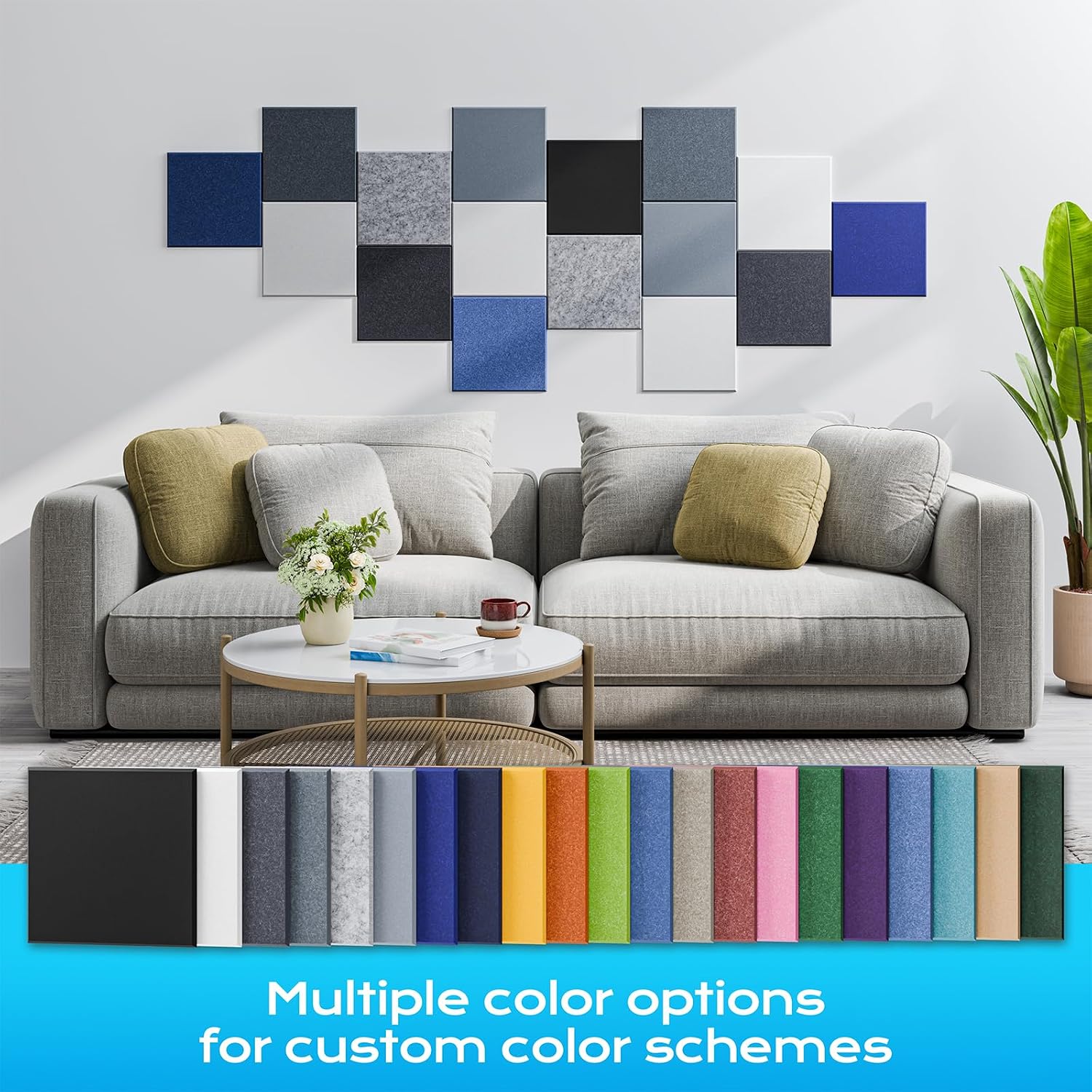 12 Pack Black Acoustic Wall Panels