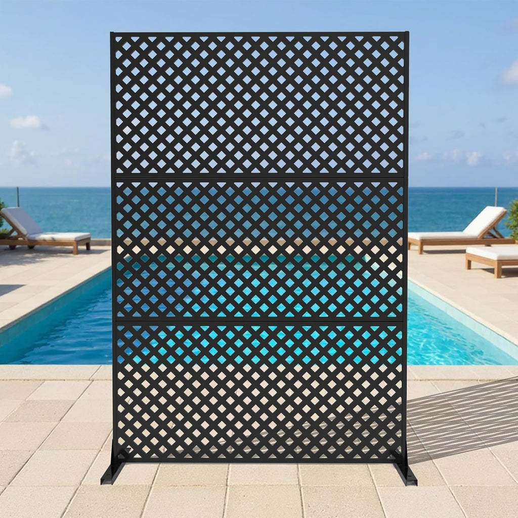 Freestanding Metal Outdoor Privacy Screen