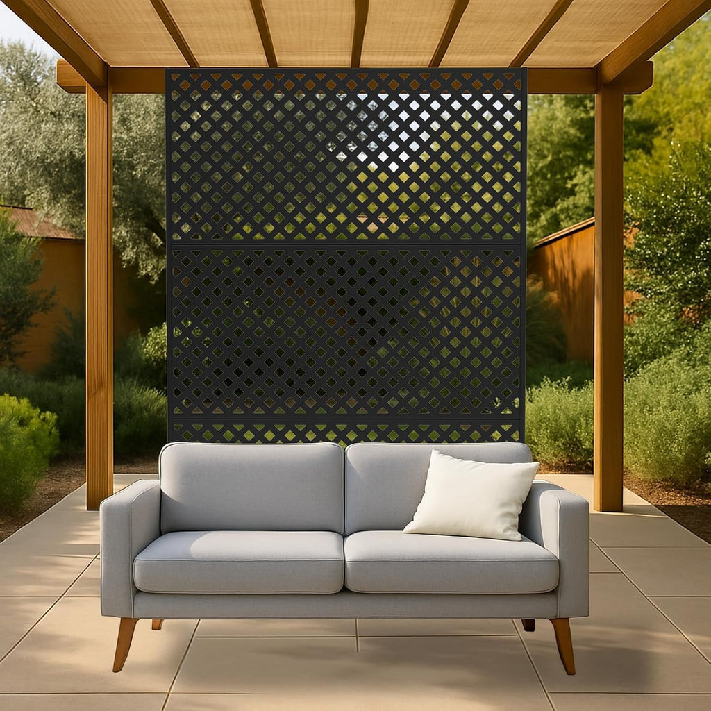 Freestanding Metal Outdoor Privacy Screen