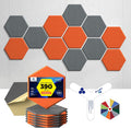 Hexagon Orange Grey Acoustic Panels