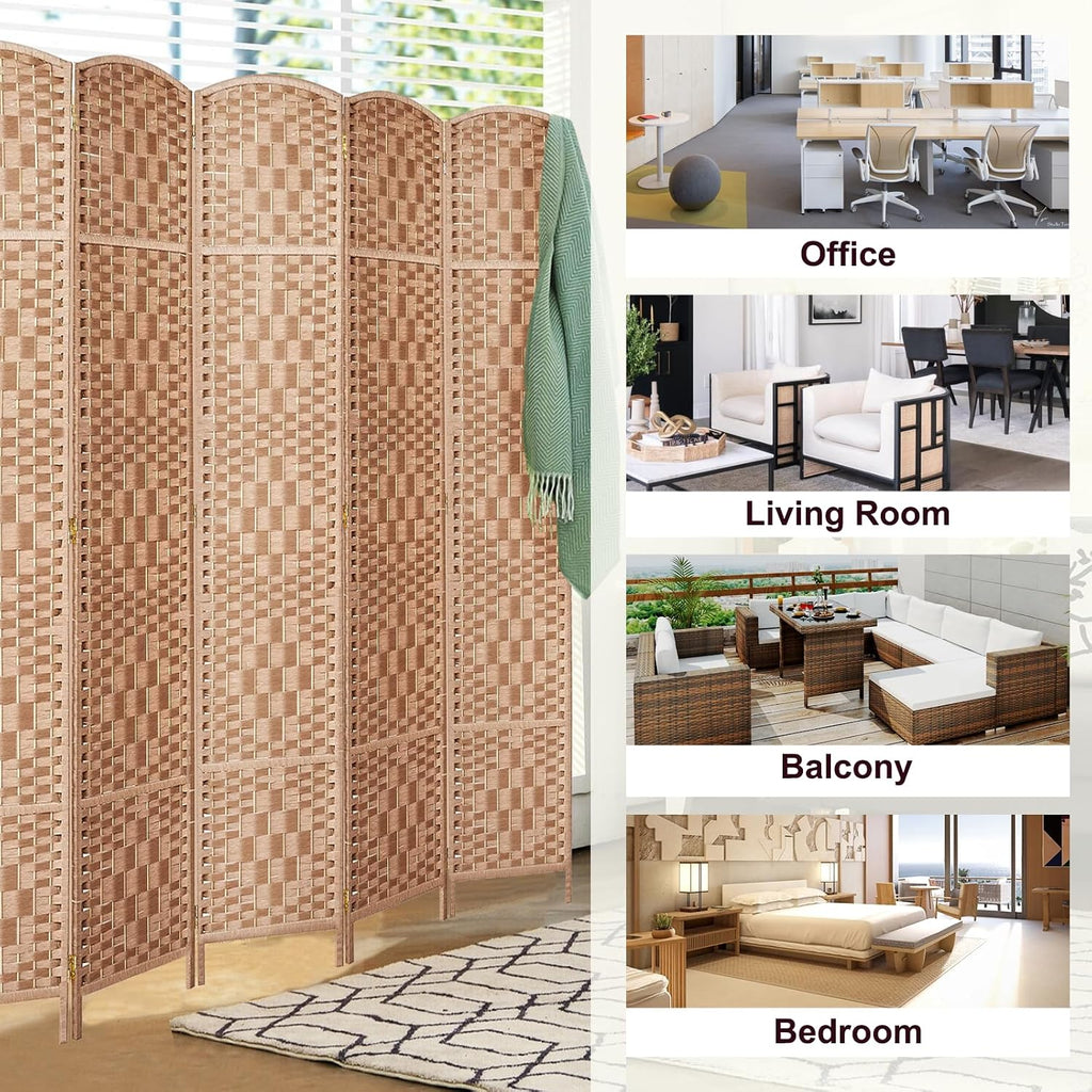 Rose Home Natural 3 Panel Room Divider
