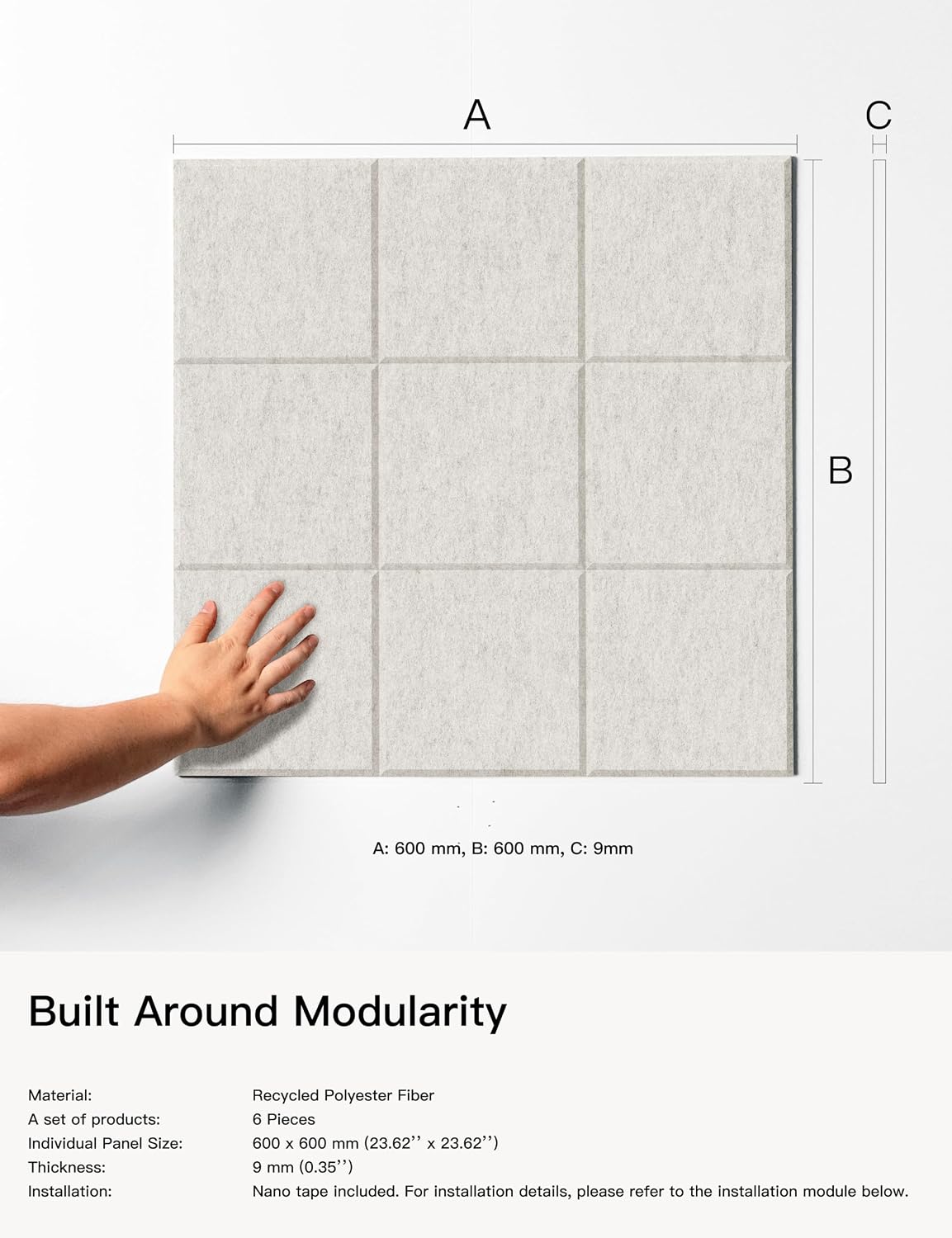 6 Pack Offset Field Acoustic Panels