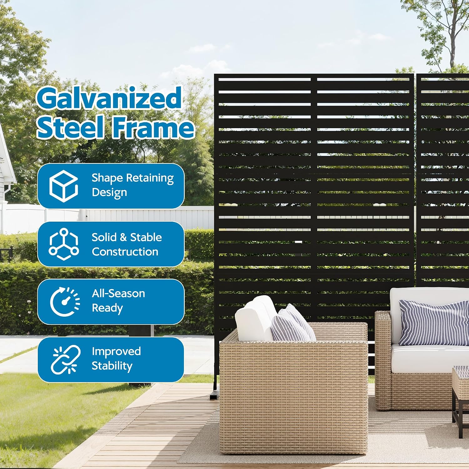 Freestanding Metal Privacy Screen
