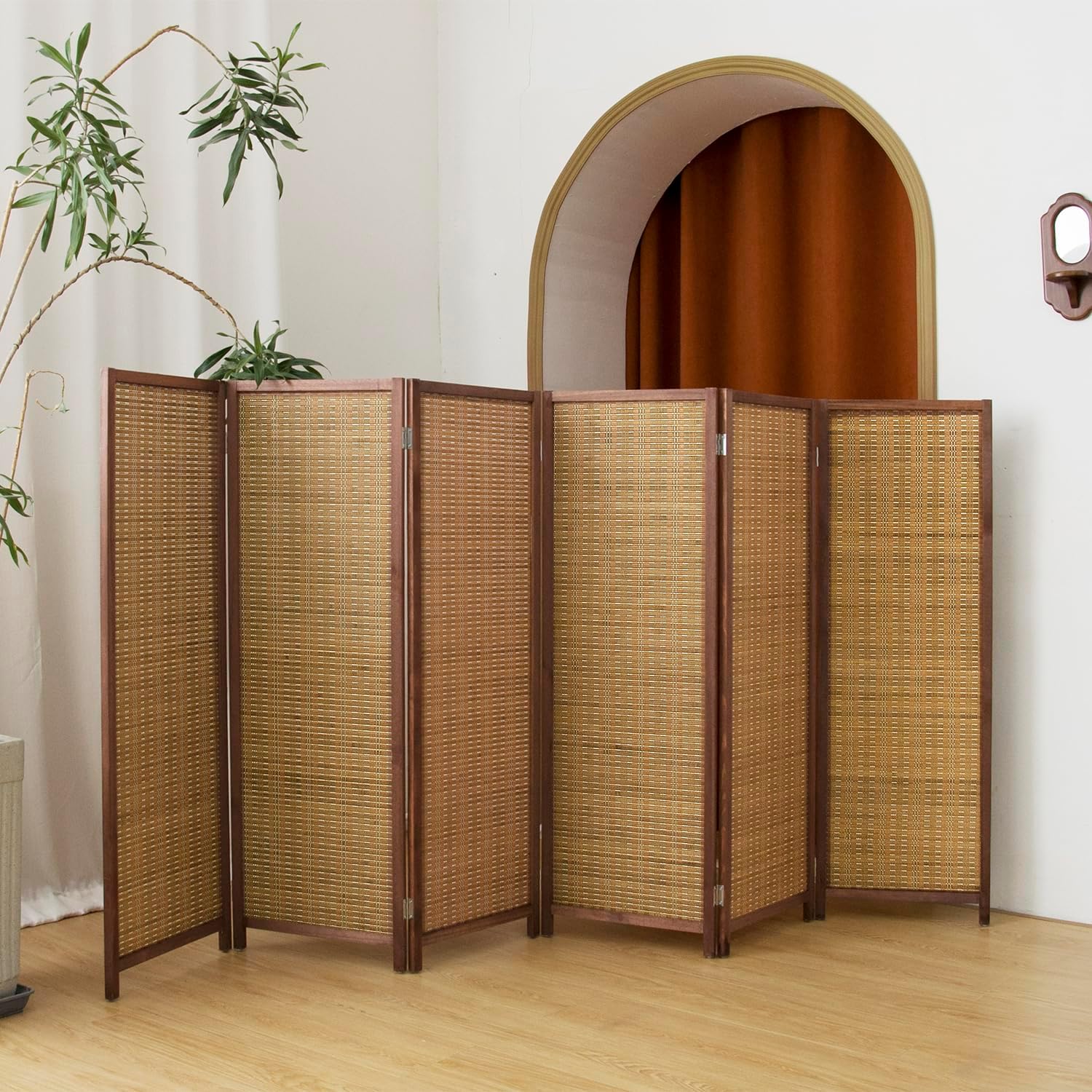 6 Panel Bamboo Room Divider