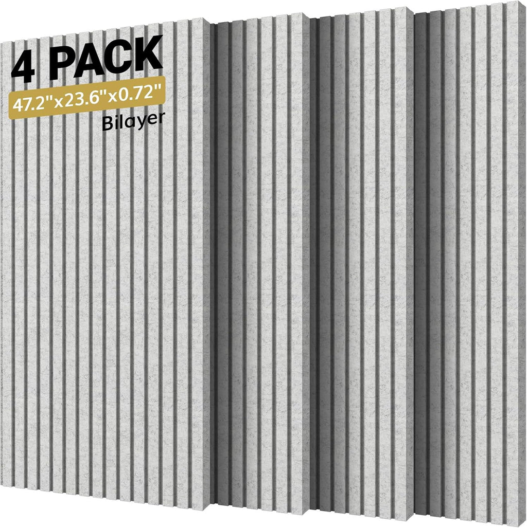4 Pack Gray Acoustic Wall Panels