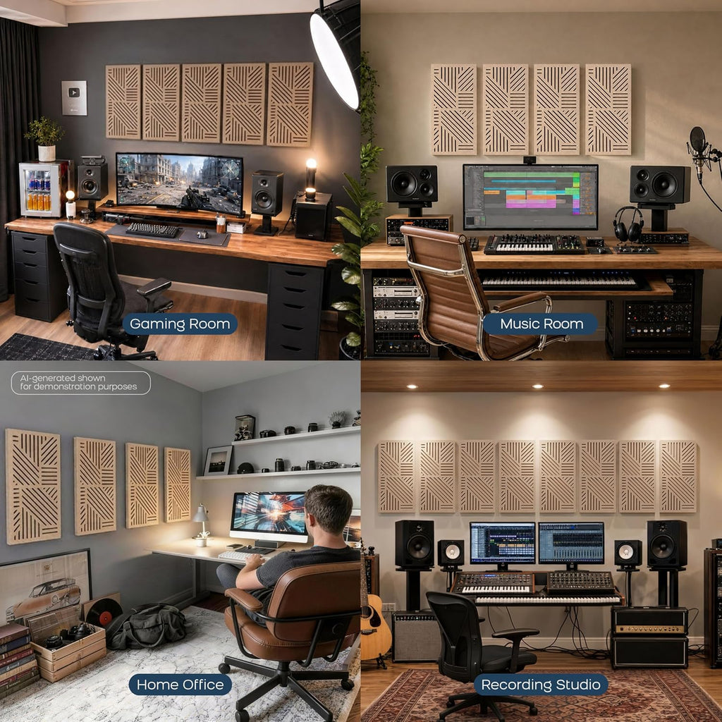 4 Pack Decor Acoustic Wall Panels