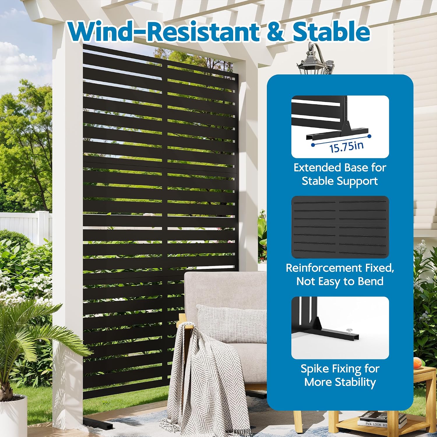 Freestanding Metal Privacy Screen