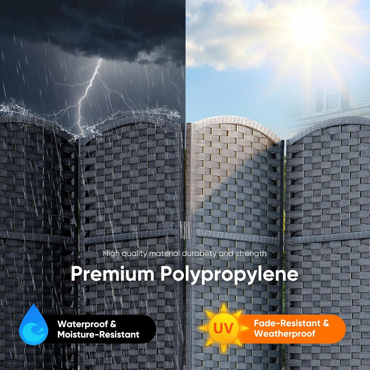 Folding Polypropylene Outdoor Privacy Screen